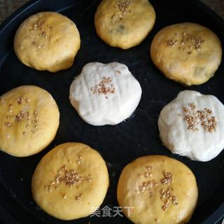 利仁电饼铛试用?南瓜芝麻豆沙小饼?的做法步骤:13