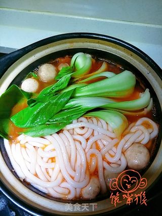 番茄砂锅土豆粉的做法步骤:9