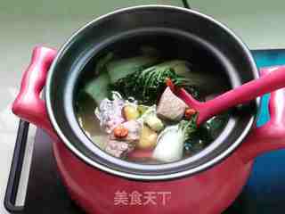 栗子白菜瘦肉汤的做法步骤:7