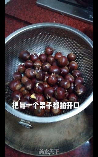 电饼铛版糖炒栗子的做法步骤:3