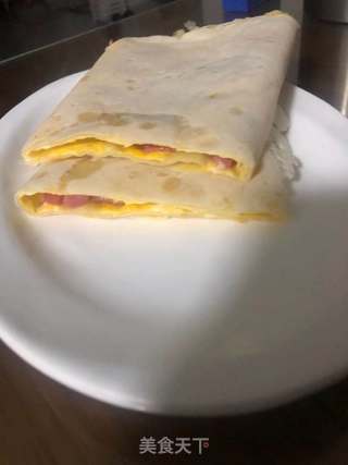 火腿蛋饼的做法步骤：6