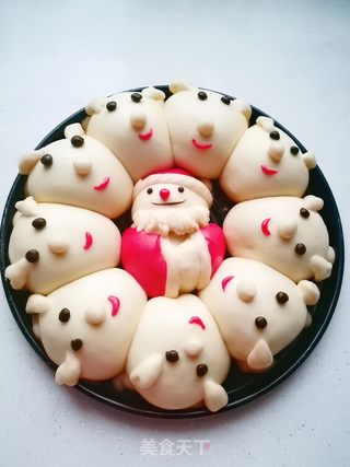 麋鹿花环面包的做法步骤:20