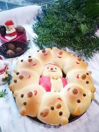 麋鹿花环面包的做法步骤:21