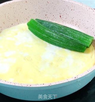 秋葵厚蛋烧的做法步骤:6