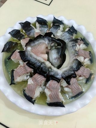 酸菜咸梅蒸鳗鱼的做法步骤：10
