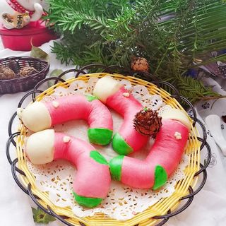 圣诞袜子馒头的做法步骤:8