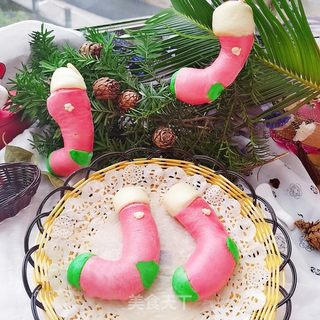 圣诞袜子馒头的做法步骤:9