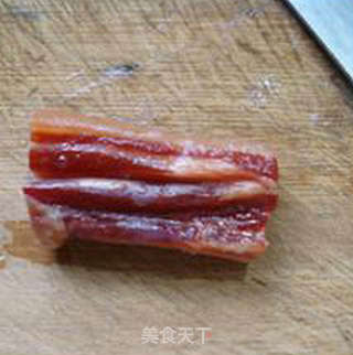 腊肉扁豆炒年糕的做法步骤：4