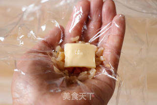 爆浆芝士饭团的做法步骤:5