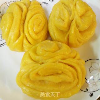 南瓜蝴蝶花卷的做法步骤:14