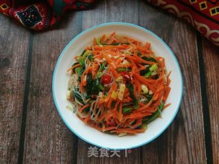 胡萝卜菠菜拌粉丝的做法步骤:11