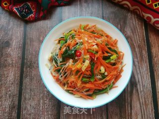 胡萝卜菠菜拌粉丝的做法步骤:12