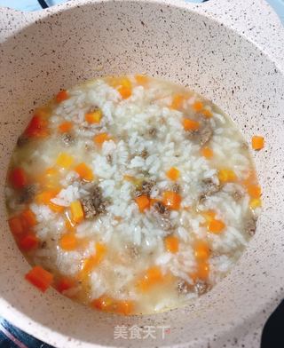 胡萝卜牛肉粥的做法步骤:8