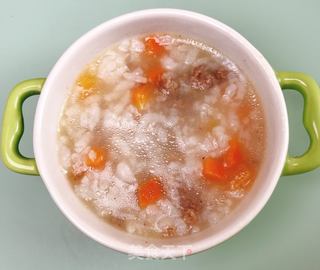 胡萝卜牛肉粥的做法步骤:9