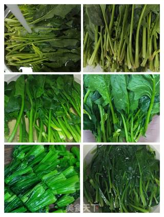 菠菜炒胡萝卜的做法步骤:2