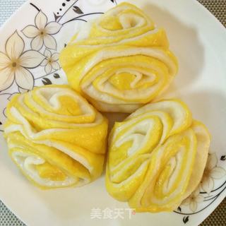 双色蝴蝶花卷的做法步骤:16