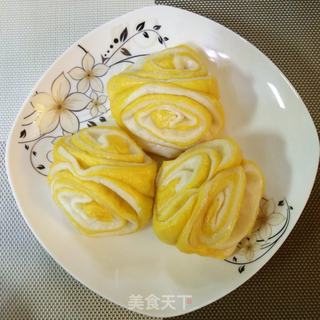 双色蝴蝶花卷的做法步骤:17