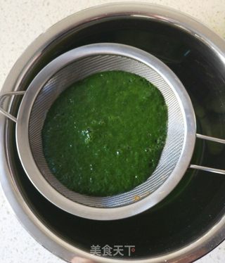 菠菜汁馒头的做法步骤:3