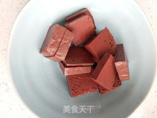 菠菜猪血蛋花汤的做法步骤:3