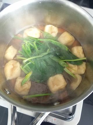 菠菜猪血蛋花汤的做法步骤:12