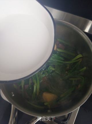 菠菜猪血蛋花汤的做法步骤:13