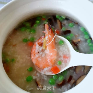 干贝鲜虾海鲜粥的做法步骤:7