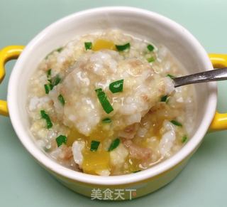 【南瓜肉末粥】8-12月龄宝宝辅食9、10、11的做法步骤:8