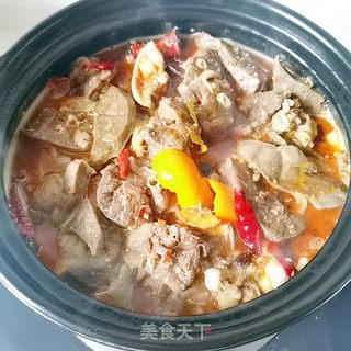 猪肺砂锅煲的做法步骤:6