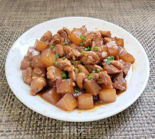 萝卜焖鸡肉的做法步骤:9