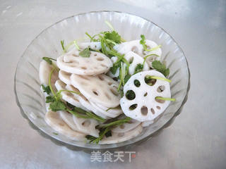 莲藕拌香菜的做法步骤:6
