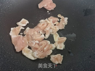 鸡肉炒豇豆的做法步骤:6