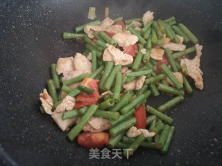 鸡肉炒豇豆的做法步骤:12