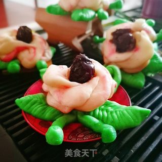 鲜花馒头的做法步骤:35