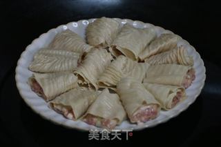 肉末蒸豆腐皮的做法步骤：6