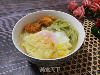 鸡蛋泡鲞菠菜面的做法步骤：9