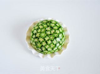 黑蒜秋葵土豆泥的做法步骤:14