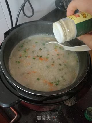 猪头肉韭菜二米粥的做法步骤:8