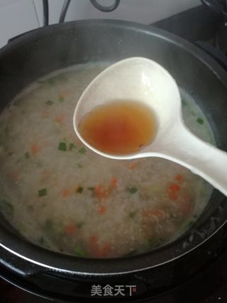 猪头肉韭菜二米粥的做法步骤:10