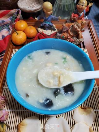 滑鸡皮蛋粥的做法步骤:13