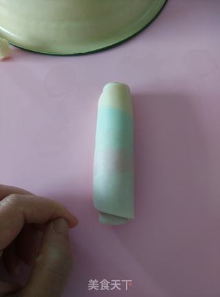 彩虹螺旋豆沙酥的做法步骤:5