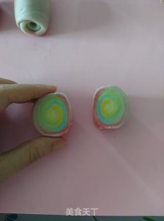 彩虹螺旋豆沙酥的做法步骤:9