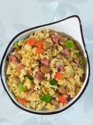茄汁焗豆炒饭的做法步骤:7