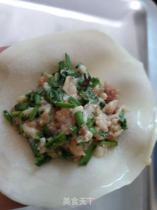 韭菜肉馅煎饺的做法步骤:5