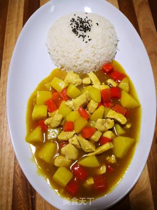 咖喱鸡肉饭的做法步骤:16