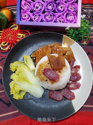 鳗鱼拼腊肠饭的做法步骤:5