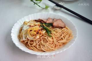 葱油叉烧拌面的做法步骤:7