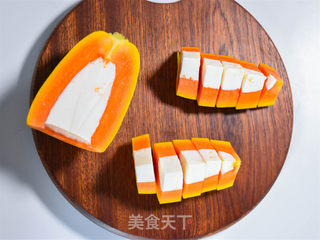 木瓜牛奶冻的做法步骤:9
