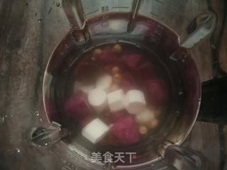 紫薯山药桂圆花生米浆的做法步骤:7