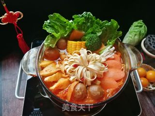 韩式泡菜火锅的做法步骤:22