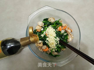 菠菜拌扇贝的做法步骤:9